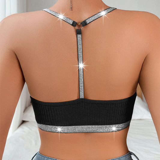 Women Lace Floral Ribbed Camisole Sexy Brassiere Female Underwear