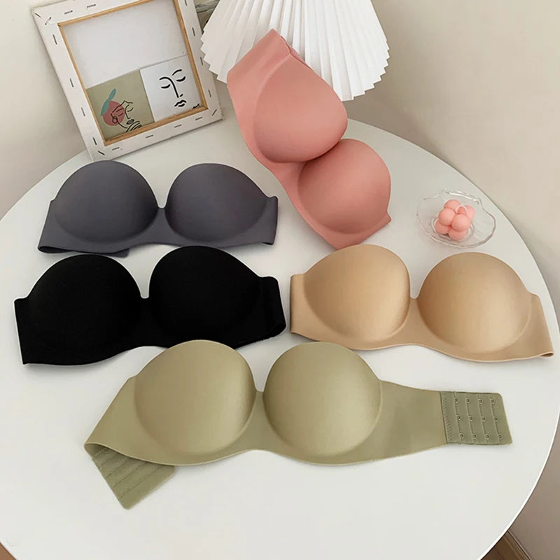 FINETOO Sexy Strapless Bras Women Wireless Bralette Soft Female