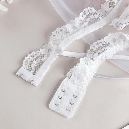 Women Lace Bra And Panties Set Wireless Bralette Low Waist Thongs Sexy