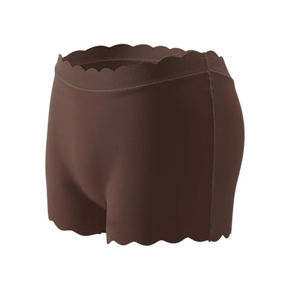 Women's Panties Seamless Sports Wavy Edge Silk Satin Boxers Underwear