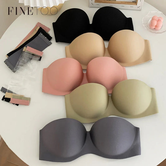 FINETOO Sexy Strapless Bras Women Wireless Bralette Soft Female