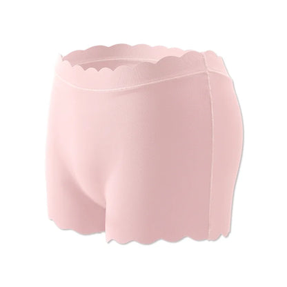 Women's Panties Seamless Sports Wavy Edge Silk Satin Boxers Underwear