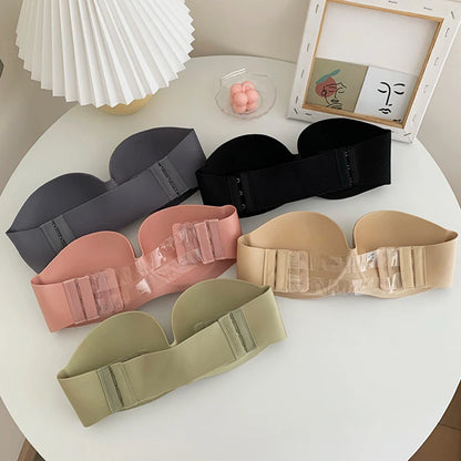 FINETOO Sexy Strapless Bras Women Wireless Bralette Soft Female