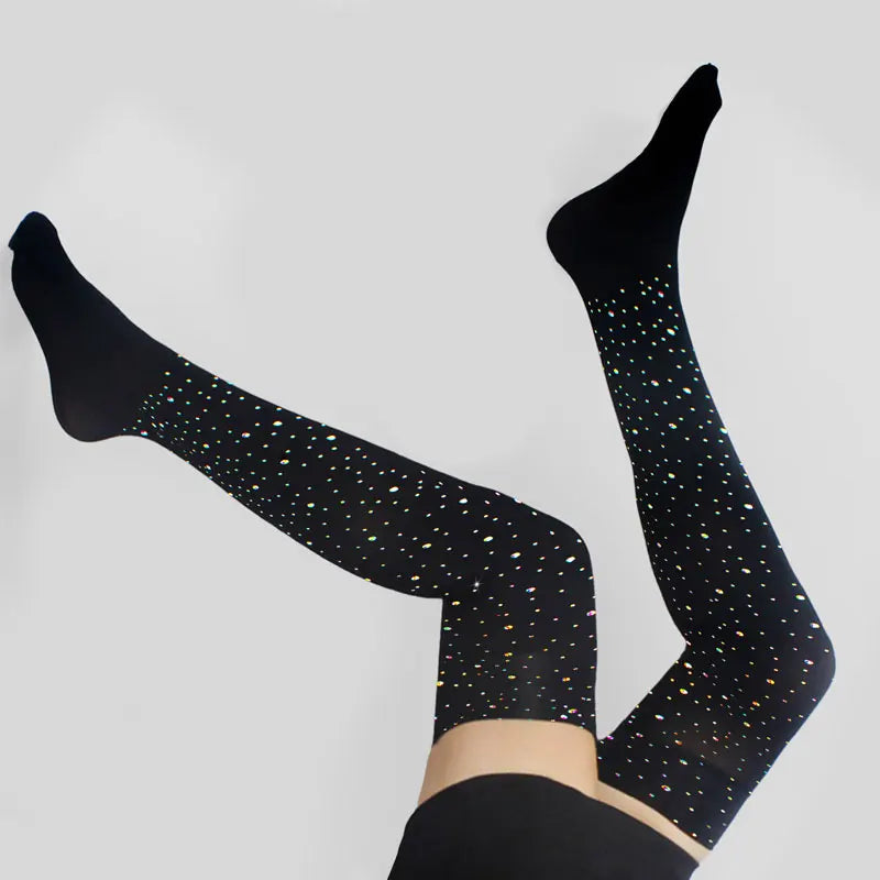 Sexy Rhinestone Lingeri Long Sock Women  Long Sock Thigh High Over The